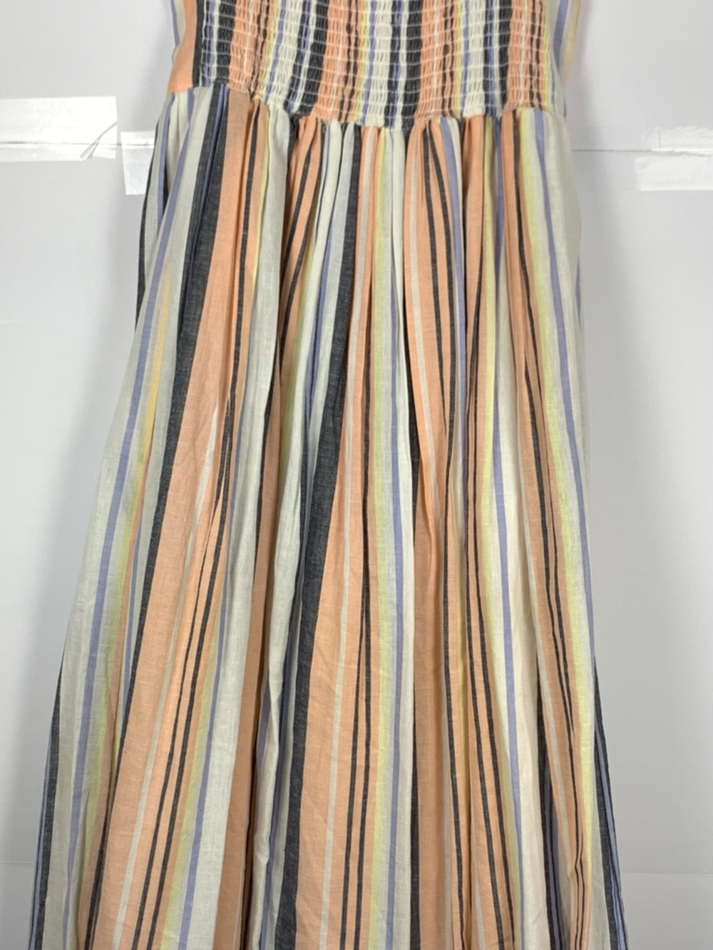 Free People Lilah Stripe Midi Sundress Small Cotton Button Front Pockets - Picture 4 of 12